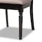 Baxton Studio Jessie Modern and Contemporary Sand Fabric and Dark Brown Finished Wood 7-Piece Dining Set 174-10537-10894-Zoro - alternate 3